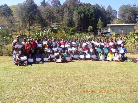 The 70 Participants with their certificates.